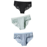 Panties Low Waist Hollow Briefs Solid Color Women's Underpants Lace Flower Panties Seamless Close-fitting Sexy