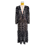 2025 New Beach Bikini Coat Spinning Shawl Shawl Long Women's Swimsuit Outside The