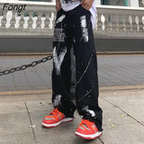 Black Punk Cargo Pants For Girls Ulzzang Korean Sweatpants Baggy Gothic Pant Summer Autumn Hip Hop Harajuku Trousers