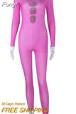 Hollow Out Long Sleeve Ribbed Jumpsuits Women Stretch Solid Color Knitted One Piece Rompers 2023 Spring Fall Y2K