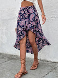 Fashion Floral Print Skirts for Women Summer