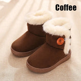 Snow Boots Turned-over Baby Plush Children Boots for Boys Girls Artificial Fur High Top Keep Warm Kids Winter