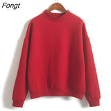 Wholesale M-XXL Cute Women Hoodies Pullover 9 Colors Autumn Coat Winter Loose Fleece Thick Knit Sweatshirt