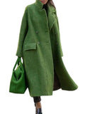 Woolen Solid Color Temperament Commute