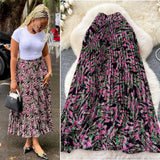 Fongt Half-Dress Dress Woman Autumn 2025 New Shade Across The Flowing Large Umbrella Skirt Folded Flower A Word Half Skirt