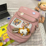 ITA Backpack Waterproof Nylon for Women Laptop Ladies Cute Female Rucksack Kawaii Student Men Transparent School