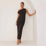 Fongt Thoracic Dress Women Summer Solid Babes Dress High-Sleeveless Mid-Length Dress Dress Women's Dress