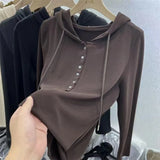 Fongt Age Reduction Double-Sided Hoodie Long Sleeve T-Shirt Buttons, Thick And Warm Hoodie-Outfit