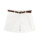 Fongt Homemade New Women's Oceaned Cheesy With Belt Casual Shorts 2943898