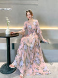 Fongt New Sling Style High-Waisted Dress Temperament Commuter National Style Dress With Inner Lining