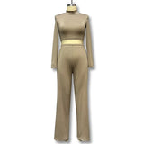 Fongt Home Sports Suit Women 2025 Summer And Autumn New Women's Long-Sleeved Broad-Legged Set