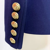 QUALITY Newest 2023 Fashion Designer Jacket Women's Double Breasted Color Block Shawl Collar