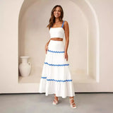 Fongt Summer New Simple Sexy Corrugated Skirt-88193-Outfit