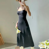 Black Bodycon Ribbed Maxi Dress-Outfit