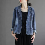Fongt Blazer Female Autumn 2024 The New Art Retro Jacket Korean Version Loose Casual Coat Ins Tide-Outfit