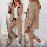 Fongt New Lattice Casual Suit Suit Suit Suit Women's Clothing