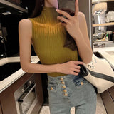 Temperament Vest Women's Summer New Jacket Wears Short Sexy Hot Girls Sleeveless Top Pure