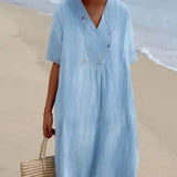 Fongt And Summer 2025 New Women's Clothing Hot Selling Explosive Casual Thin Dress Solid