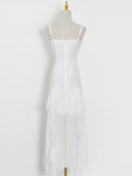 Fongt Suspension Women's Evening Dresses Spring 2025 New V-Necked Nets With Vied Suspension