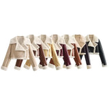 Fongt New Women's Collar Fur All-In-One Double-Sided Short Jacket Jacket