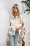 New Satin Short-sleeved Shirt Clothes