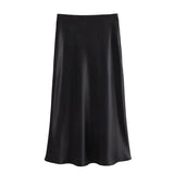 Fongt Women's Clothing INS Explosive Multi-Color Fashion Commuter Silk Stupor Feel Stubble Skirt