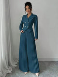 Fongt Women's New Suit Fashion 100-Folded Skirts Two Sets Of Trousers Suit Women