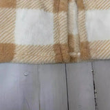 Fongt And Winter Fashion Burst Temperament Cardigan Two-Color Lattice Hooded Lady Plush Vest Coat Woman