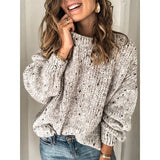 Fongt / Winter New Women's Casual Jumper Long-Sleeved Turtleneck Dot Knit Sweater Women's