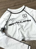 Fongt Style Short-Style Long-Sleeved T-Shirt Letter Printing Tight Body Thin Design Top Inside And Outside Wear