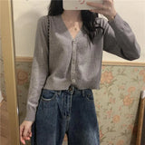 Fongt Coat Long-Sleeved Thin Jacket Autumn 2024 New Korean Version Loose Short With A Small Knit-Outfit