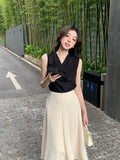 Fongt Price Does Not Return] Xixi 13 Lines Summer Sweater Chindless T-Shirt Top Lady 89320