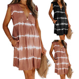 Fongt Spring Summer New Women's Dress Ebaywish Lotus Leaf Sleeve V-Neck Dress Dress Woman