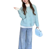 New Soft Breeze Sweet Dopamine Sweater Coat Women's Knitted Cardigan All Kinds Of Short Top Women-Outfit