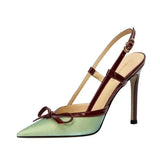 Fongt High-Heeled Women 2025 New Summer With Skirt Retro Temperament Sharp French Beauty Sandals