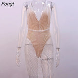 Sexy Sequins Bling Backless Solid Off Shoulder Feminine Mini Dresses See Through Spaghetti Straps Summer Night Club