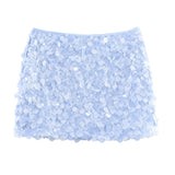 Fongt Women's Autumn And Winter Temperament Light Fashion New Party Squin Mini Skirt