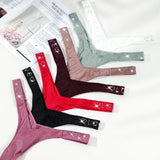 Fongt Water Drill English Letter Loose With Sexy Trousers T Trousers Comfortable Ice Silk Thongs Ladies Trousers