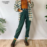 Women Pants Straight Solid Long Jeans Female Streewear Denim Fabric Trousers Straight High Saist Women Pants Vintage