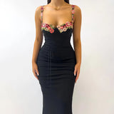 Fongt Chest Cup Poster Dress 2024 Summer New Corset With Babes And