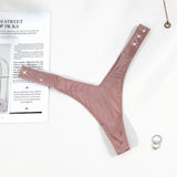Fongt Water Drill English Letter Loose With Sexy Trousers T Trousers Comfortable Ice Silk Thongs Ladies Trousers