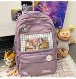 ITA Backpack Waterproof Nylon for Women Laptop Ladies Cute Female Rucksack Kawaii Student Men Transparent School