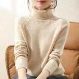 Sweater For Women Fall Winter Casual Knitted Tops Candy Colors Korean Long Sleeve Bottomed Pullover New Sueter