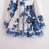 Fongt New Waist Tie Positioning Temperament Long-Sleeved Dress 1265601