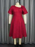 Fongt New Tihua Fabric Flower Dress African Grand A Dress Dresses