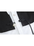 Sleeve Blouse For Women 2023 Oversized Loose Trendy Retro Patchwork Blouses Korean Chic Casual Office Lady Button Shirt