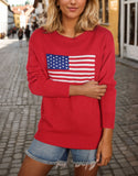 Fongt 2025 New Hot-Selling Flag Easter Independence Day Fashion Sweater Woman
