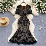 Fongt Dress Female High-End Banquet Party Dress To Collect The Waist Thin Velvet Print Folded Open Pouse Long Dress