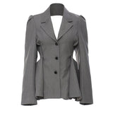 Fongt New Back Lotus Loaf Under The Suit To Collect Waist Thin Coat Suit Top Female 1581