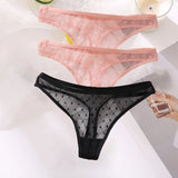 G-String Sexy Mesh Transparent Lace Panties Women Underwear Pantys Low-Waist Female Underpants Perspective Briefs
